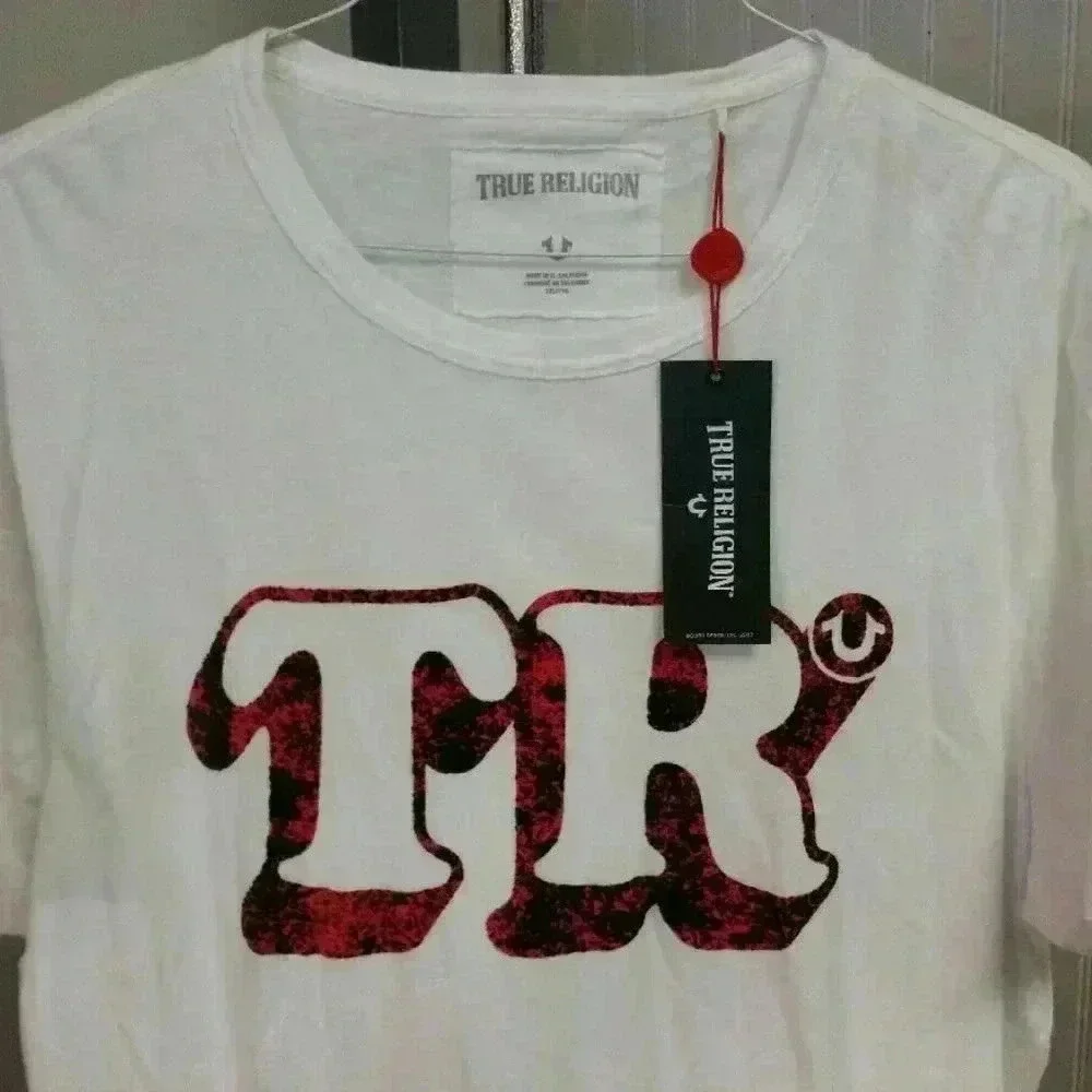 True Religion Optic White TR Copyright Logo Men's